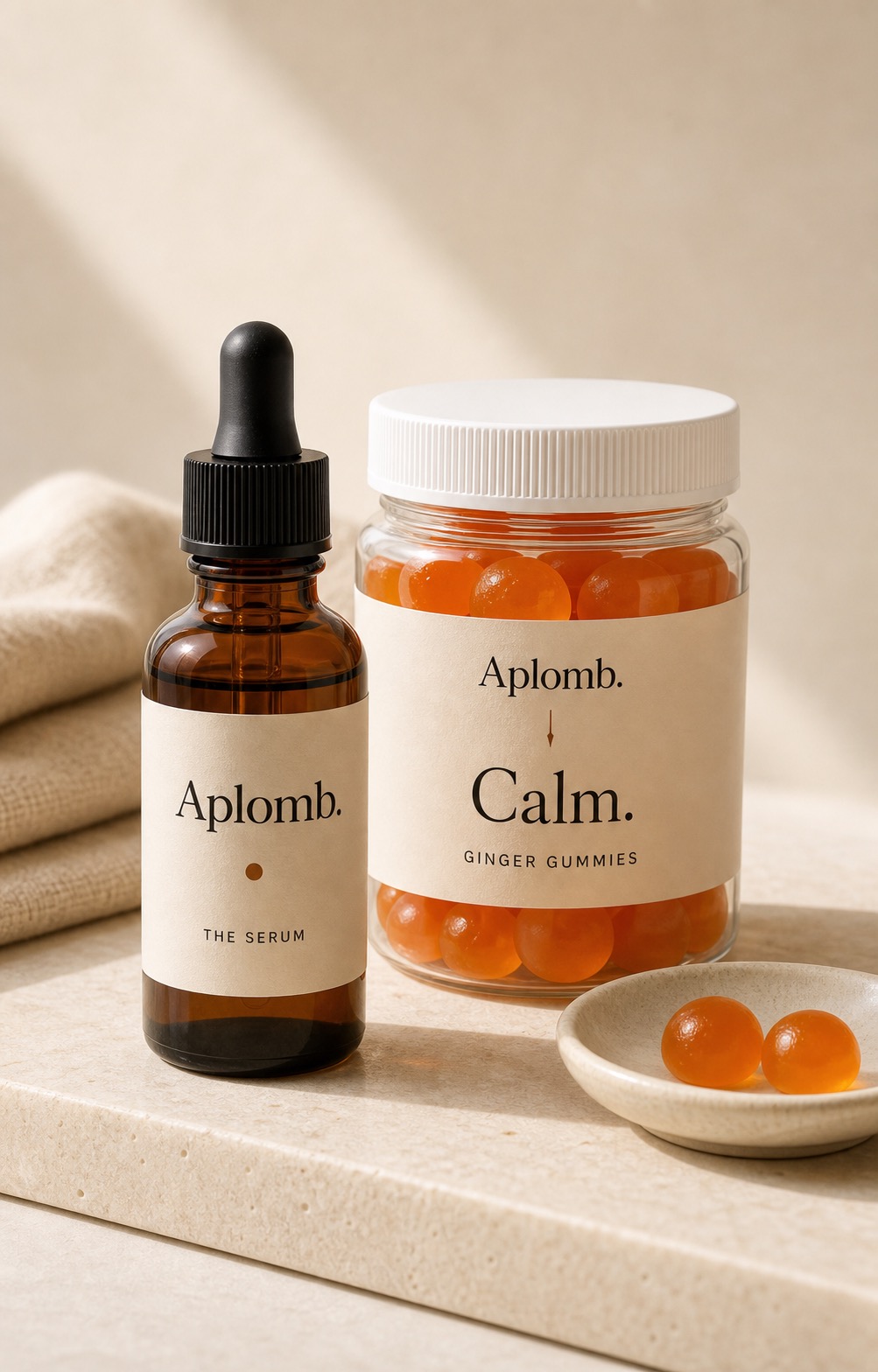 APLOMB Facial Serum and Steady together