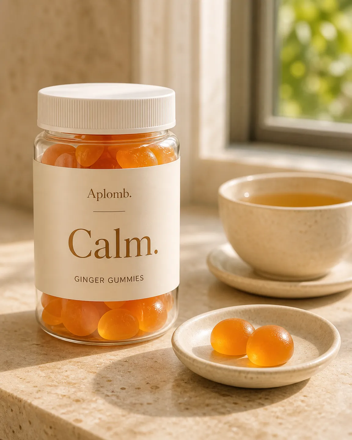 APLOMB Steady nausea-support gummies bottle